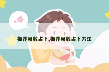 梅花易数占卜,梅花易数占卜方法